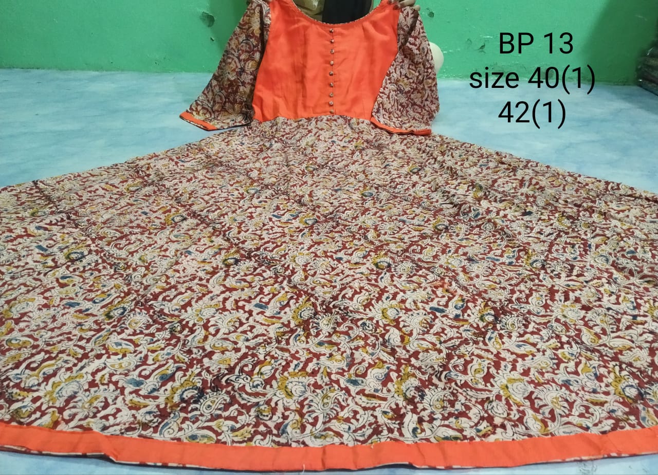 long kalamkari frocks
